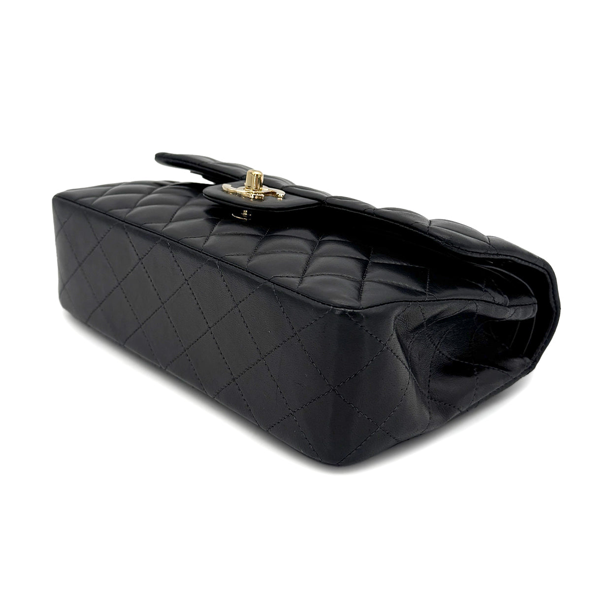 CHANEL VINTAGE CLASSIC FLAP SMALL CHAIN SHOULDER BAG BLACK LAMB SKIN 90270863