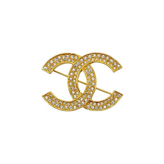 CHANEL VINTAGE COCOMARK BROOCH RHINESTONE ACCESSORY 90270880