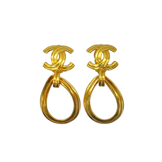 CHANEL VINTAGE EARRINGS COCOMARK ACCESSORY 96P 90270882