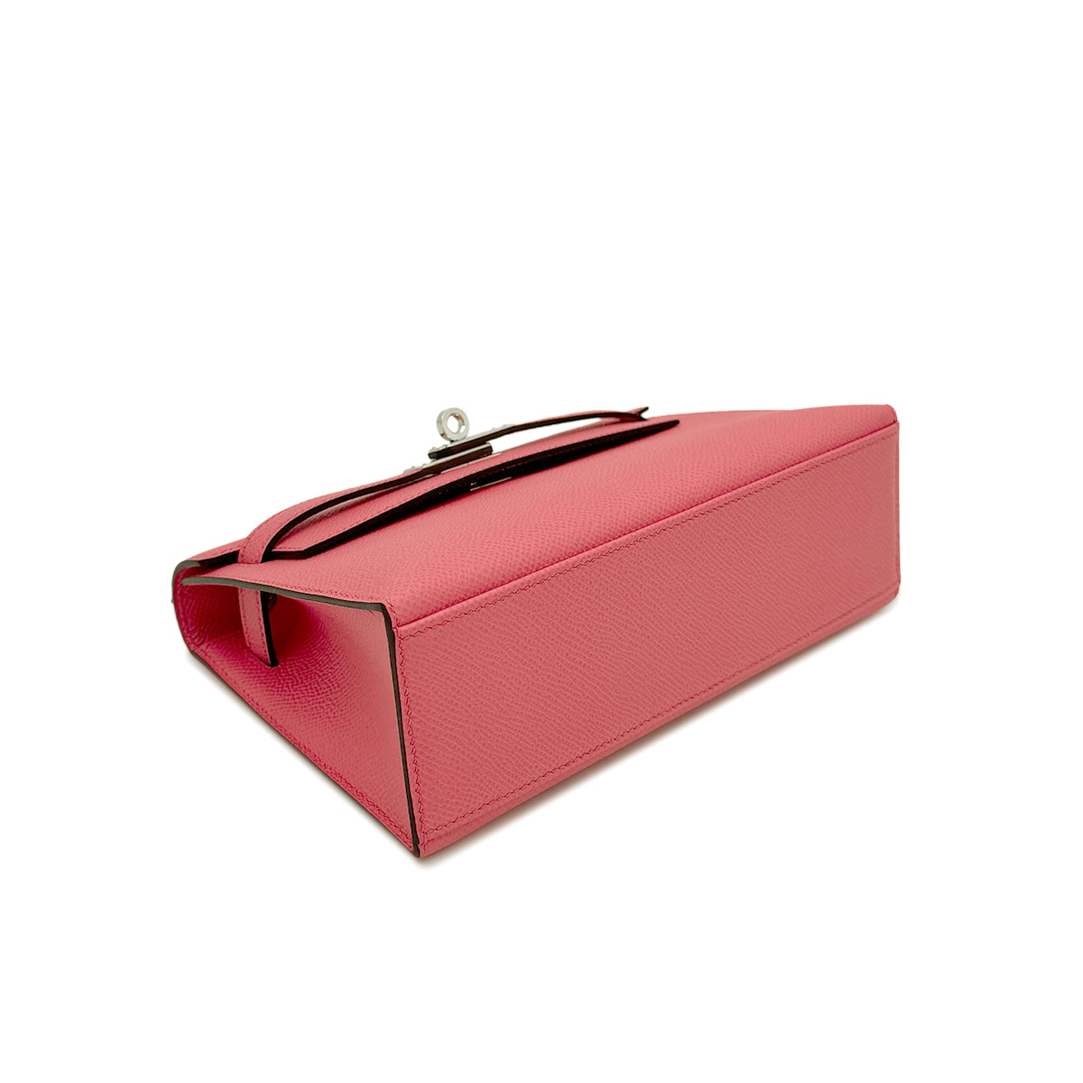 HERMES KELLY POCHETTE SELLIER ROSE AZALEE VEAU EPSOM W 90271297