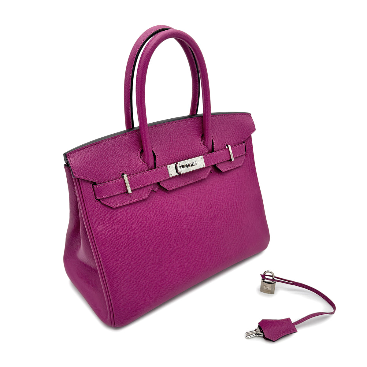 HERMES BIRKIN 30 ROSE POURPRE VEAU EPSOM HAND BAG C SGW 90271382