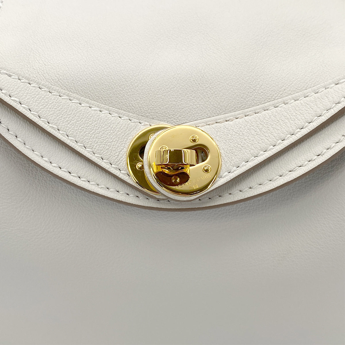 HERMES LINDY MINI 20 VERSO GRIS PERLE GRIS MEYER SWIFT SHOULDER BAG B GHW 90271383