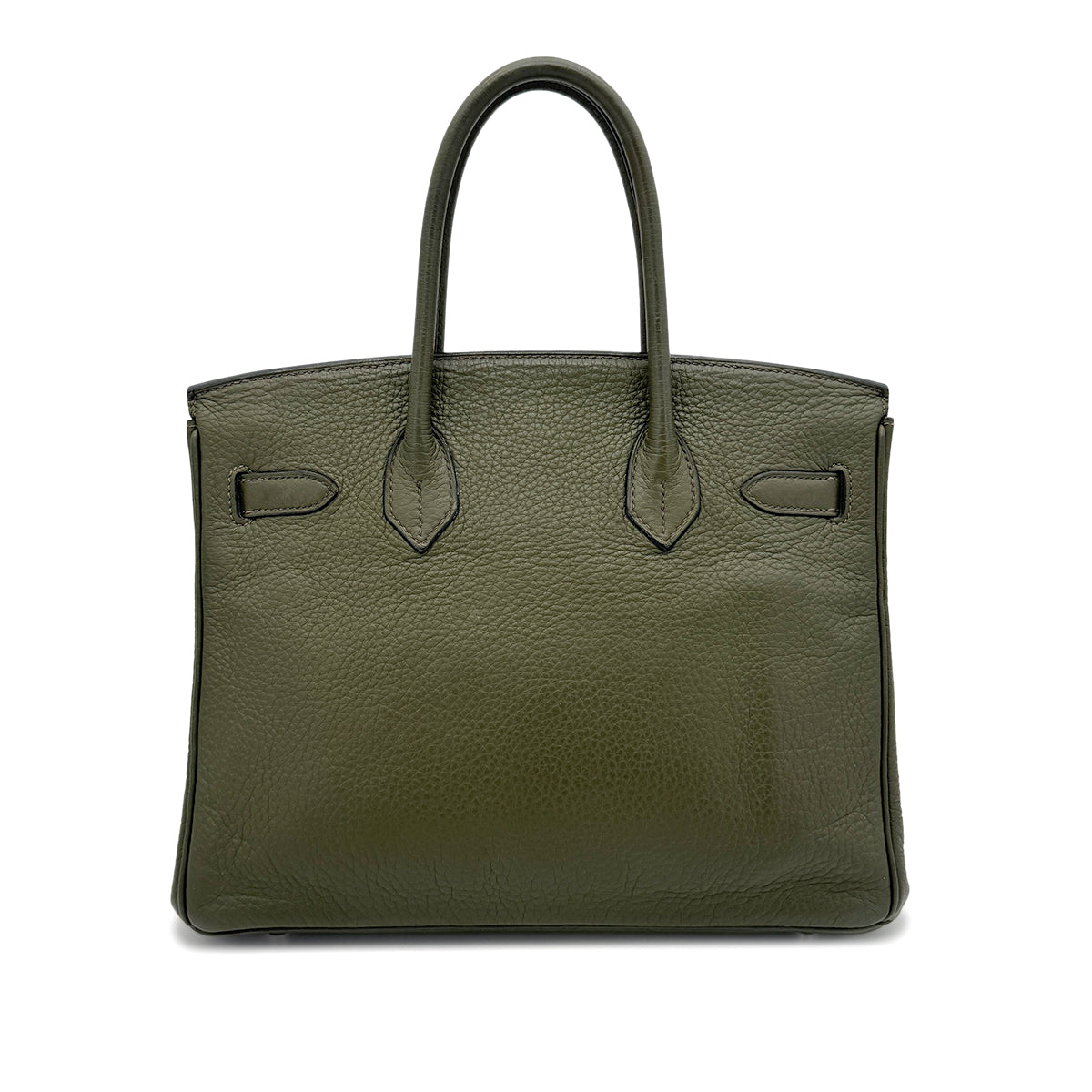 HERMES BIRKIN 30 VERT OLIVE TAURILLON CLEMENCE HAND BAG □J SHW 90271705