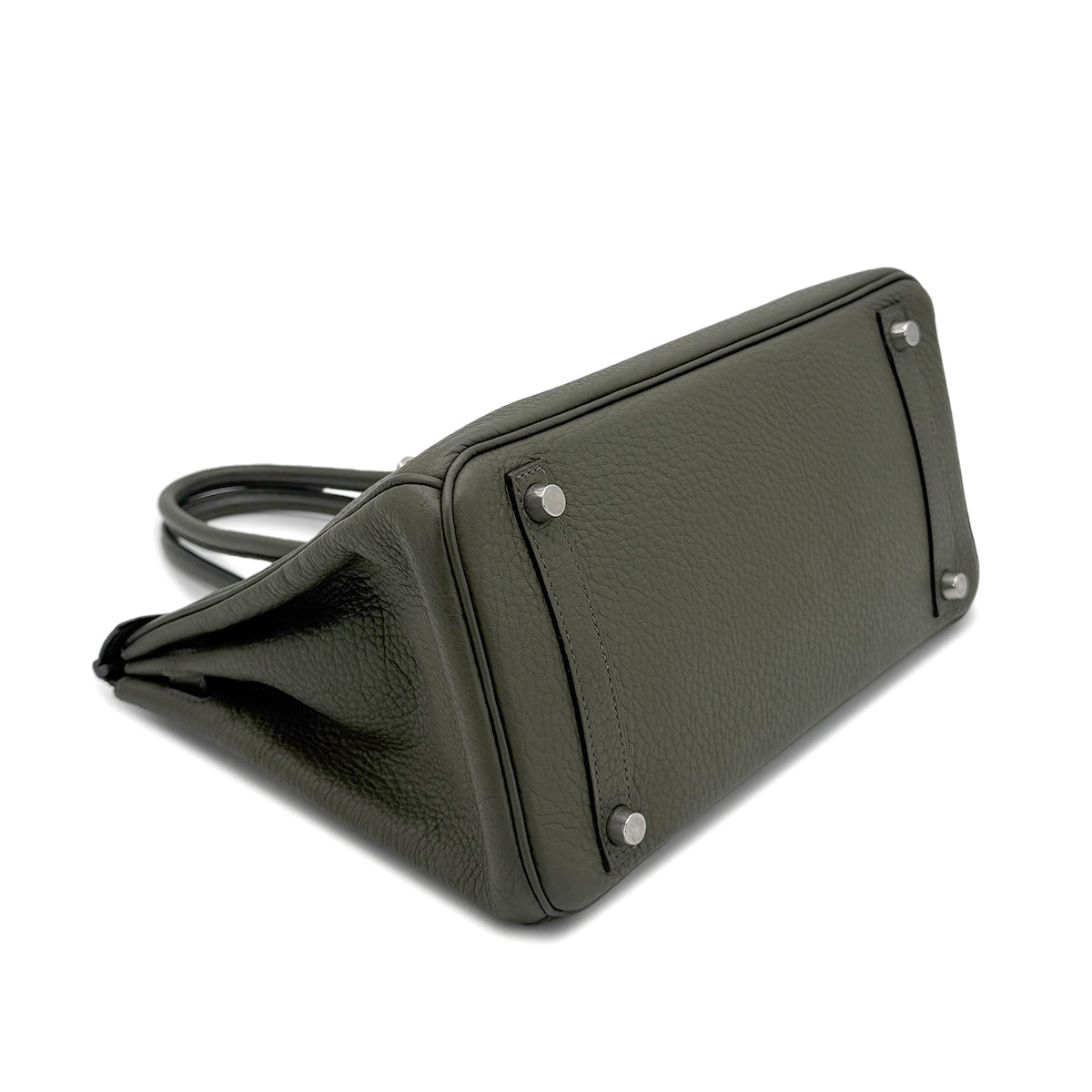 HERMES BIRKIN 30 VERT OLIVE TAURILLON CLEMENCE HAND BAG □J SHW 90271705
