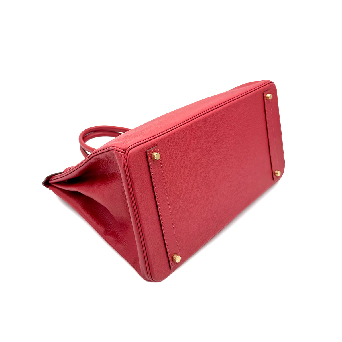 HERMES BIRKIN 40 ROUGE VIF ARDENNES HAND BAG □C GHW 90271706