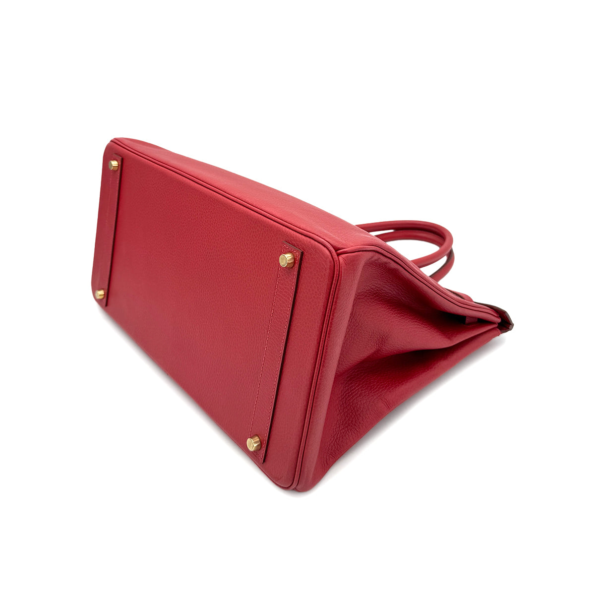 HERMES BIRKIN 40 ROUGE VIF ARDENNES HAND BAG □C GHW 90271706