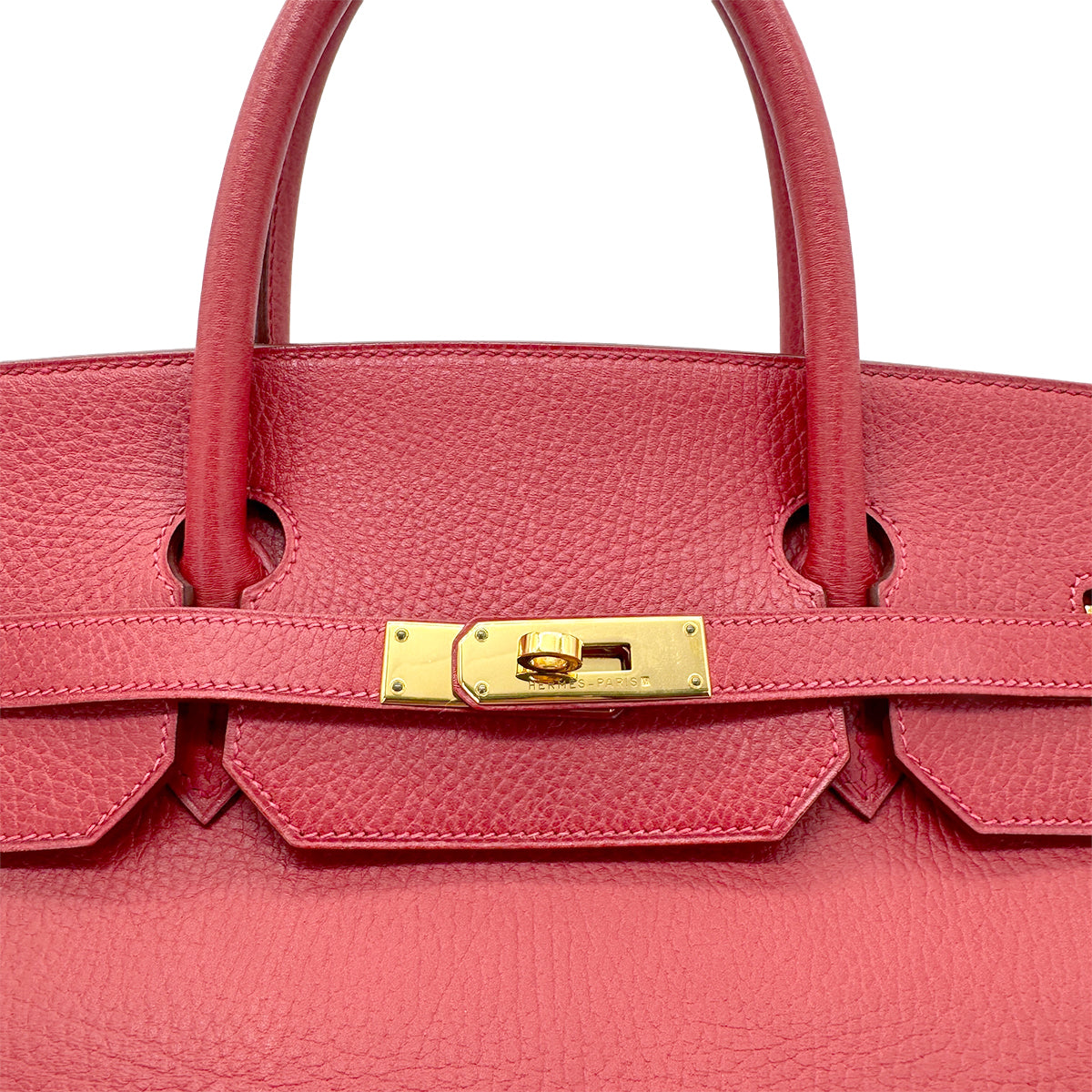 HERMES BIRKIN 40 ROUGE VIF ARDENNES HAND BAG □C GHW 90271706