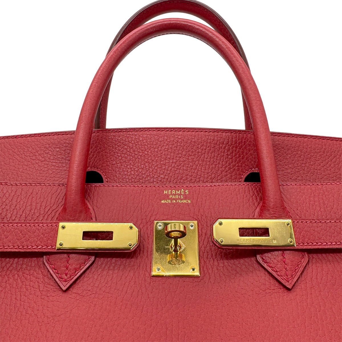 HERMES BIRKIN 40 ROUGE VIF ARDENNES HAND BAG □C GHW 90271706