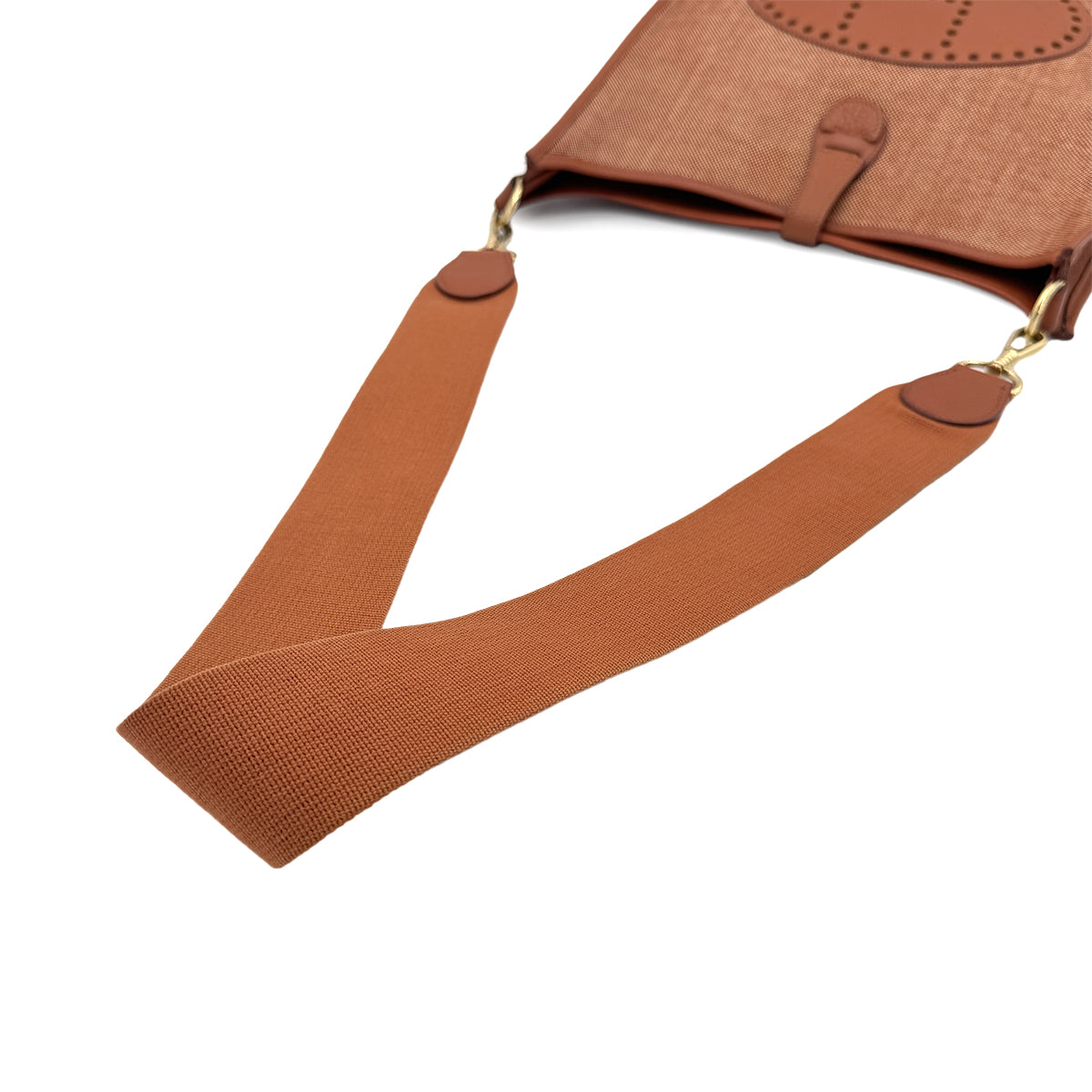 HERMES EVELYNE GM FAUVE TOILE H NEGONDA SHOULDER BAG □A 90271707