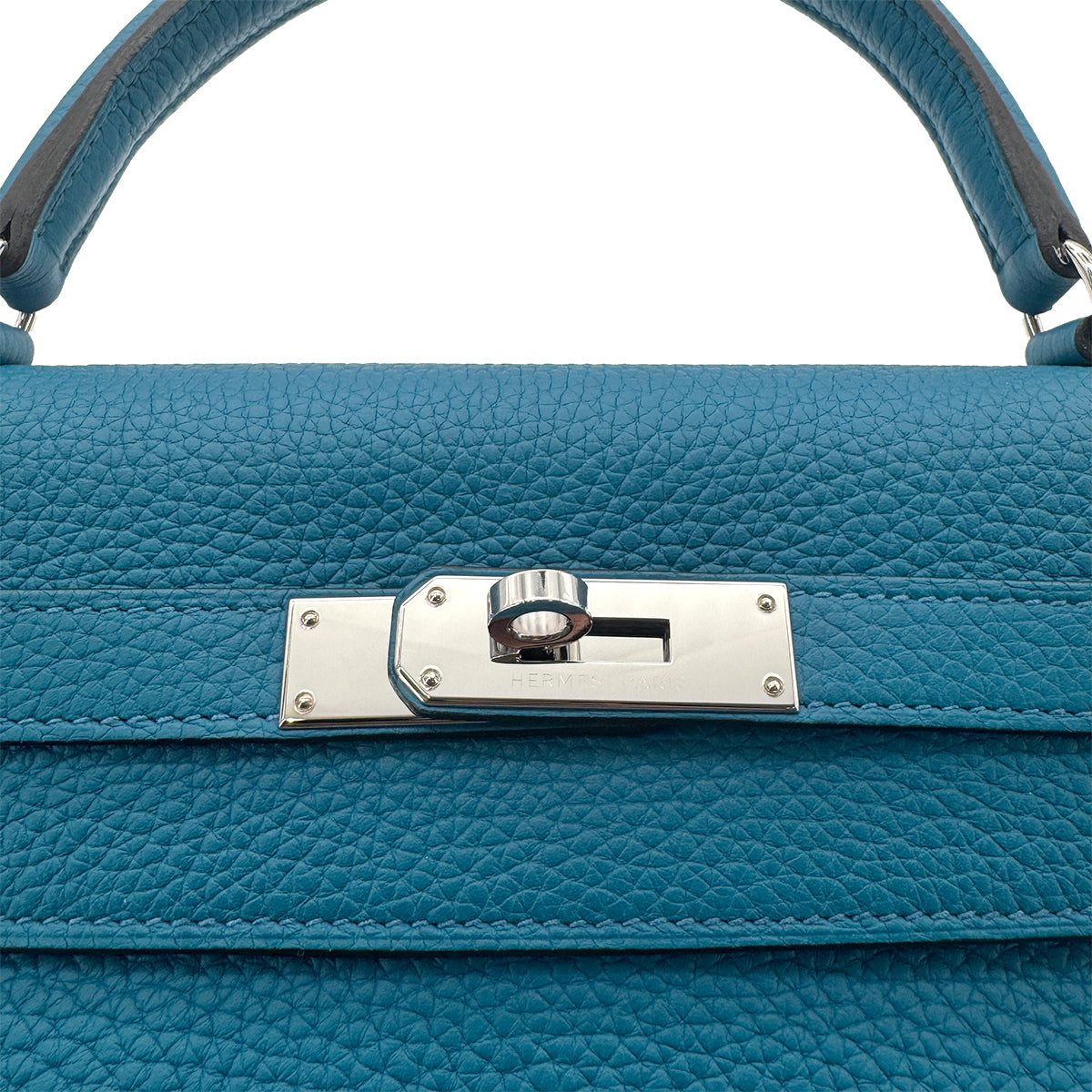 HERMES KELLY 32 RETOURNE BLEU IZMIR TAURILLON CLEMENCE HAND SHOULDER BAG T SHW 90271711