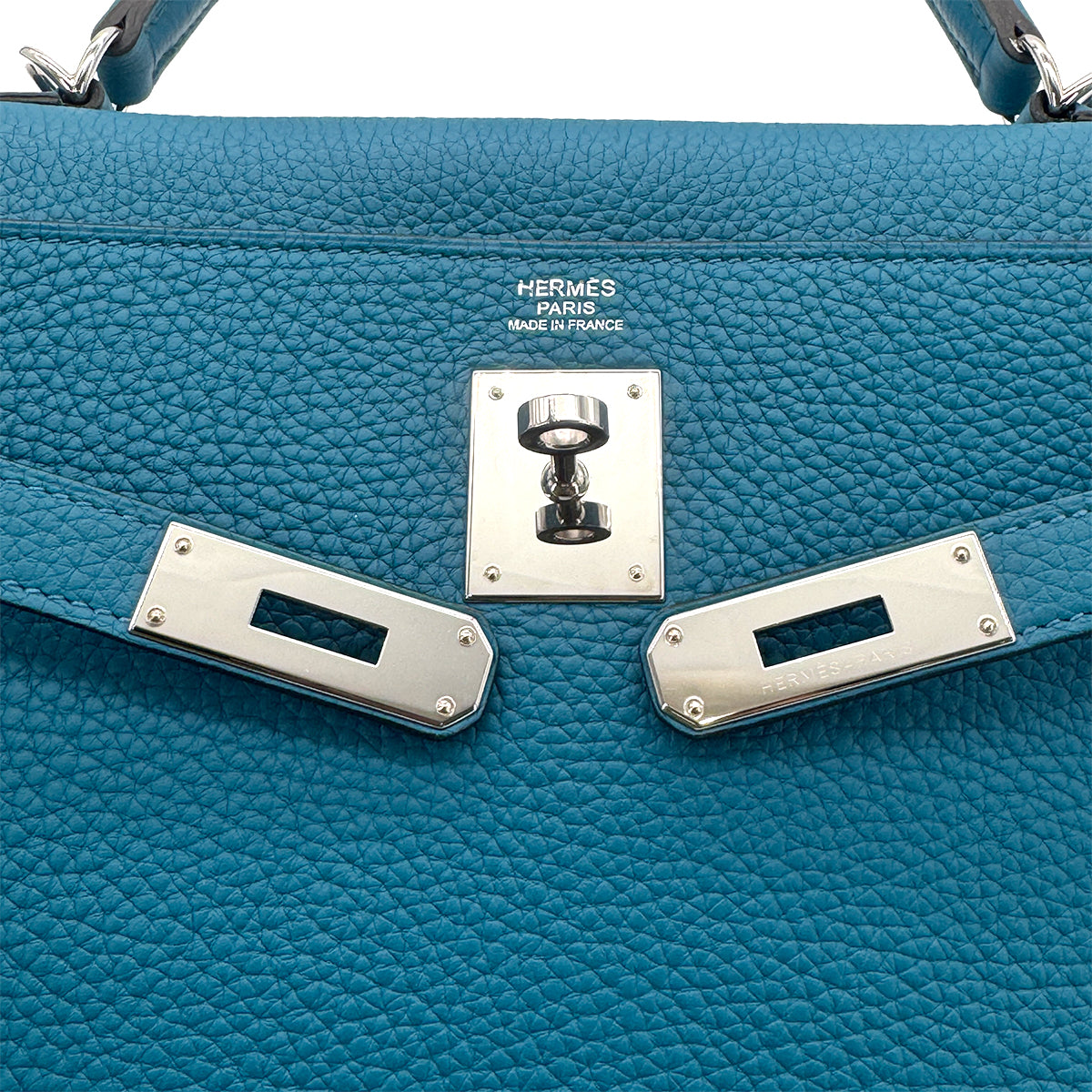HERMES KELLY 32 RETOURNE BLEU IZMIR TAURILLON CLEMENCE HAND SHOULDER BAG T SHW 90271711