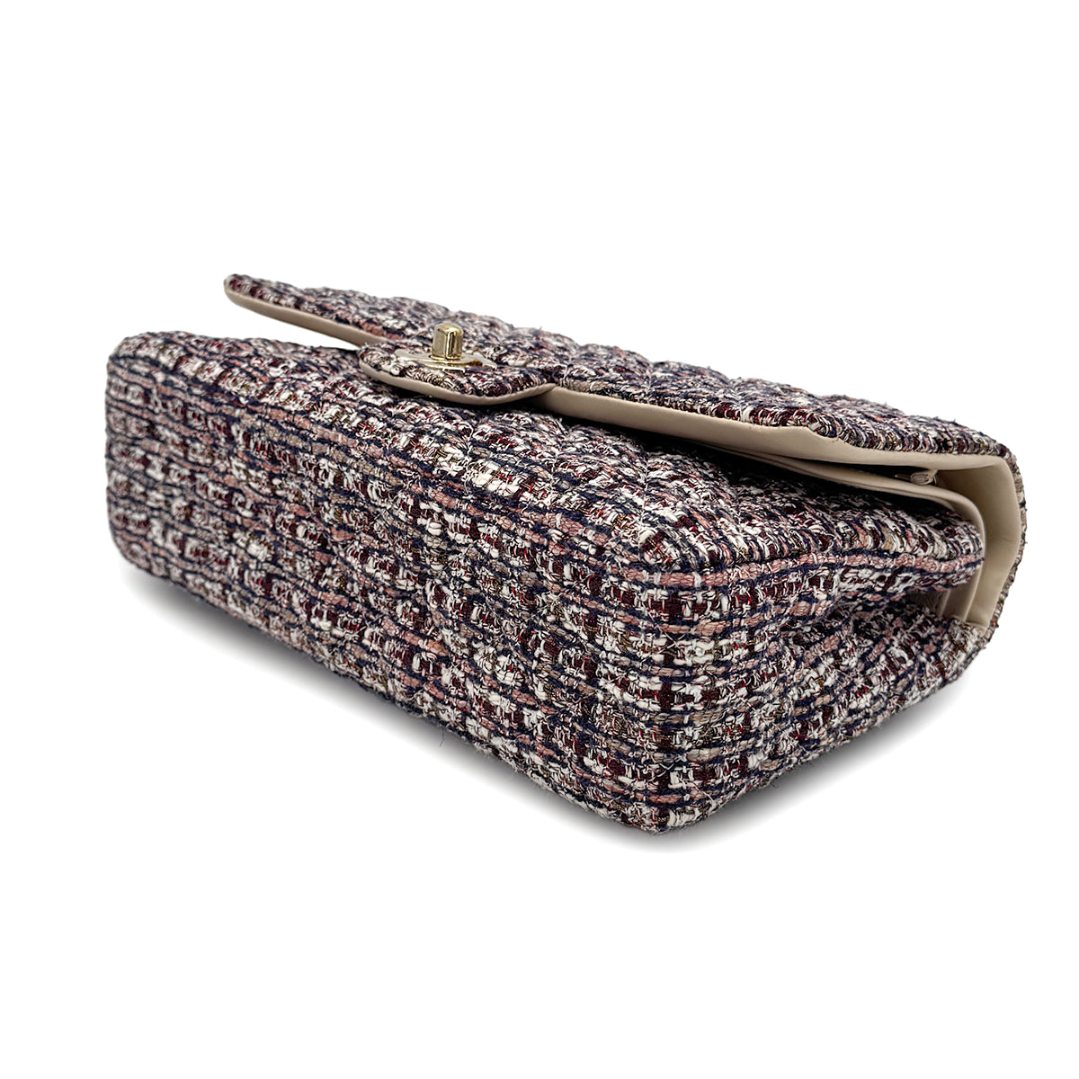 CHANEL CHAIN SHOULDER BAG PINK TWEED 90271716
