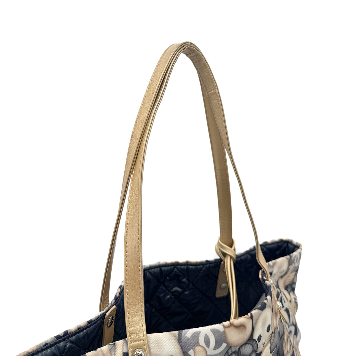 CHANEL CHOUPETTE CAT PRINT TOTE BAG BERGE 90271721
