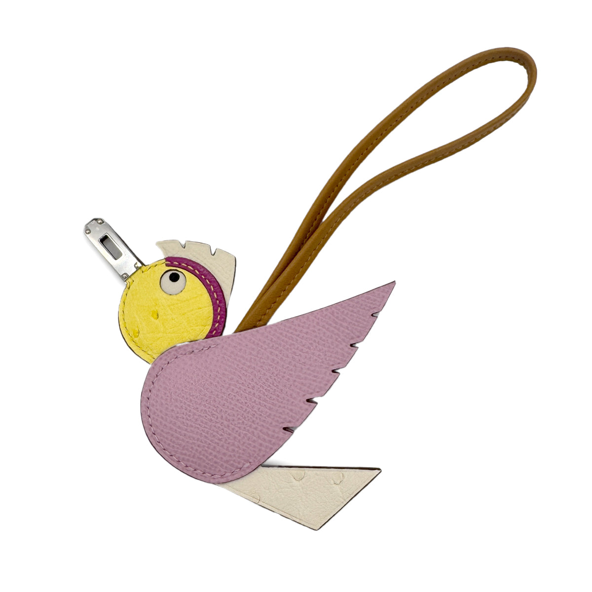 HERMES BAG CHARM BIRDY TOUCH BIRD MAUVE SYLVESTRE NATURAL JAUNE CITRON MAGNOLIA NATA VEAU EPSOM OSTRICH AGNEAU MILO SHW W 90271733
