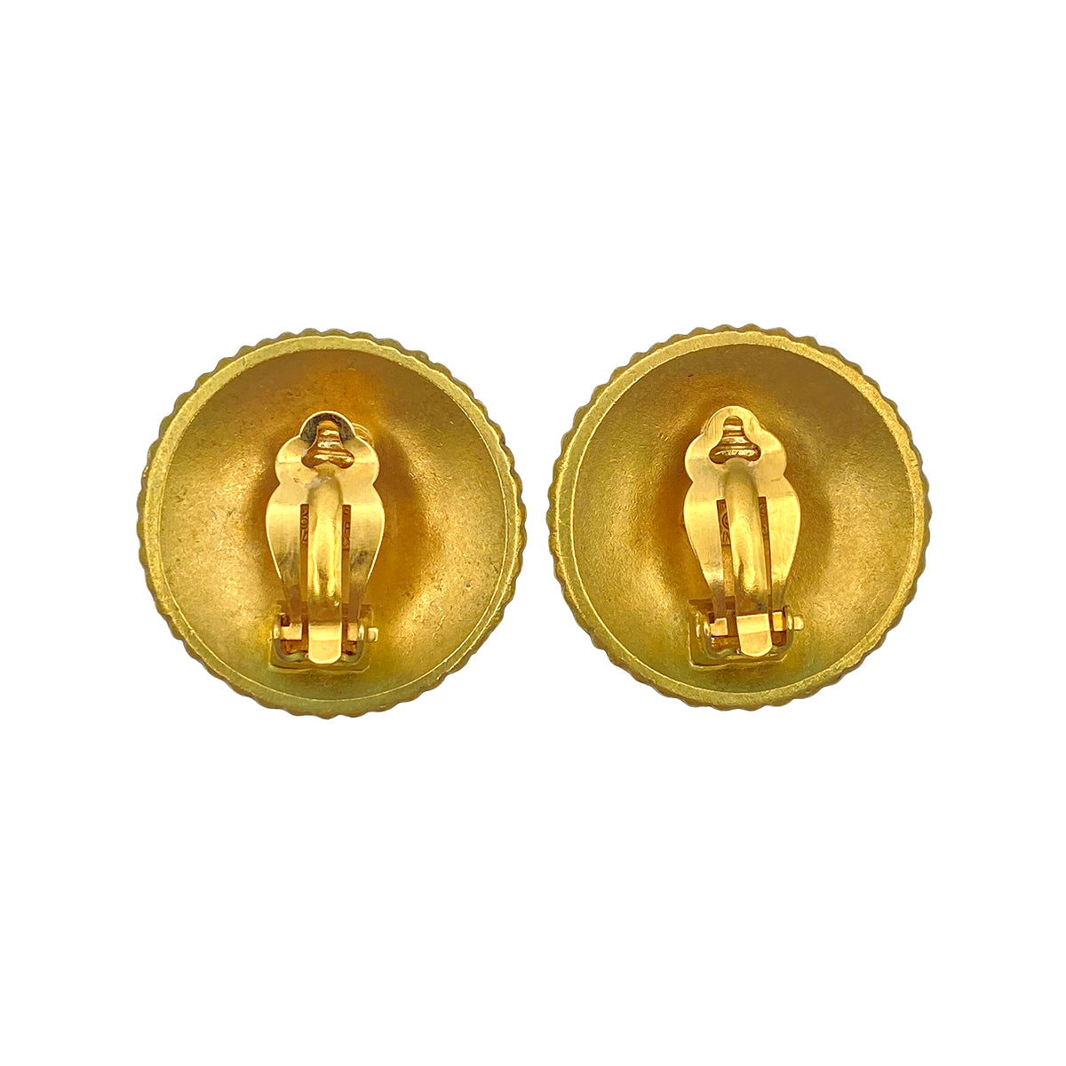 CHANEL VINTAGE EARRINGS LOGO ROUND ACCESSORY 94P 90271741