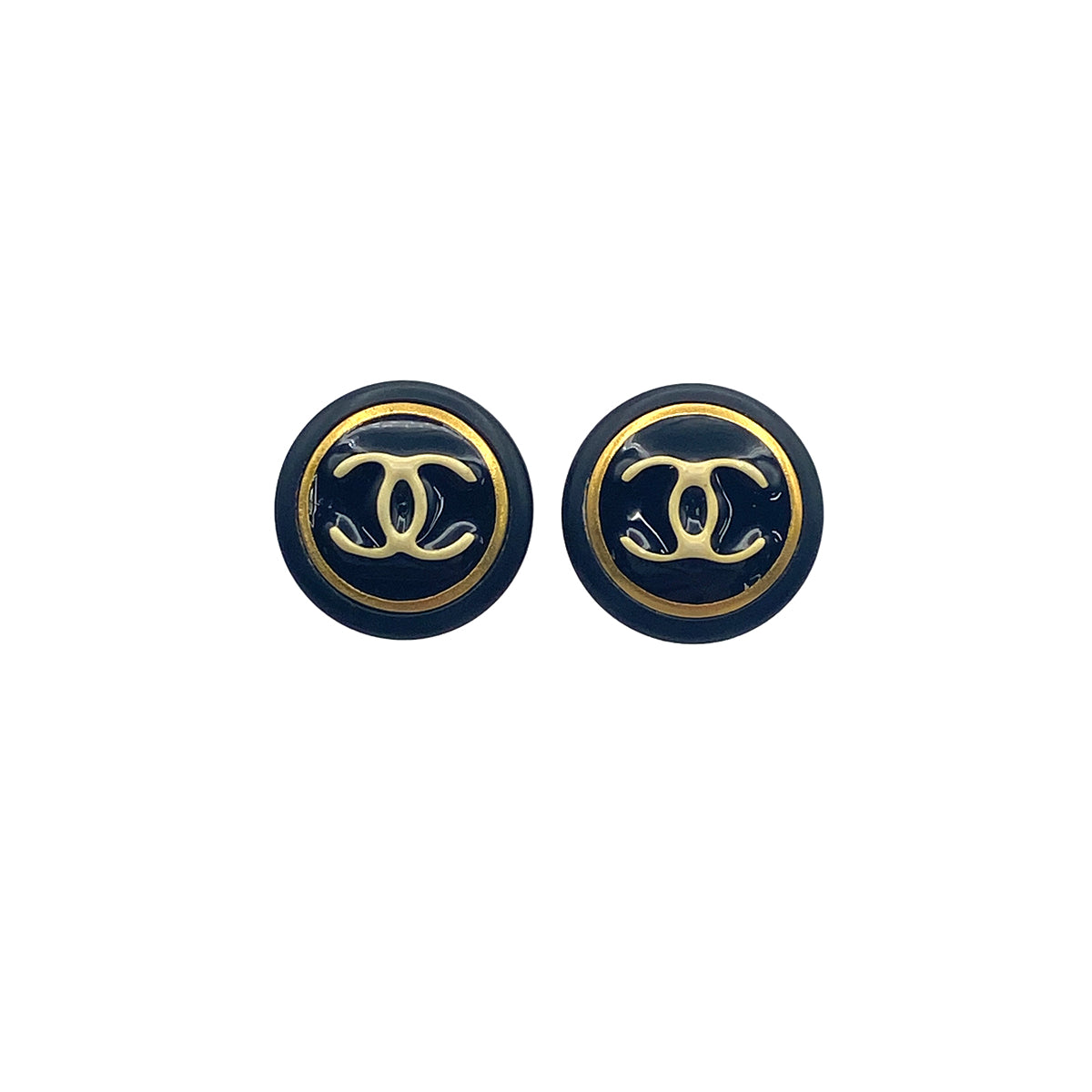 CHANEL VINTAGE EARRINGS COCOMARK ROUND ACCESSORY 97P 90271749