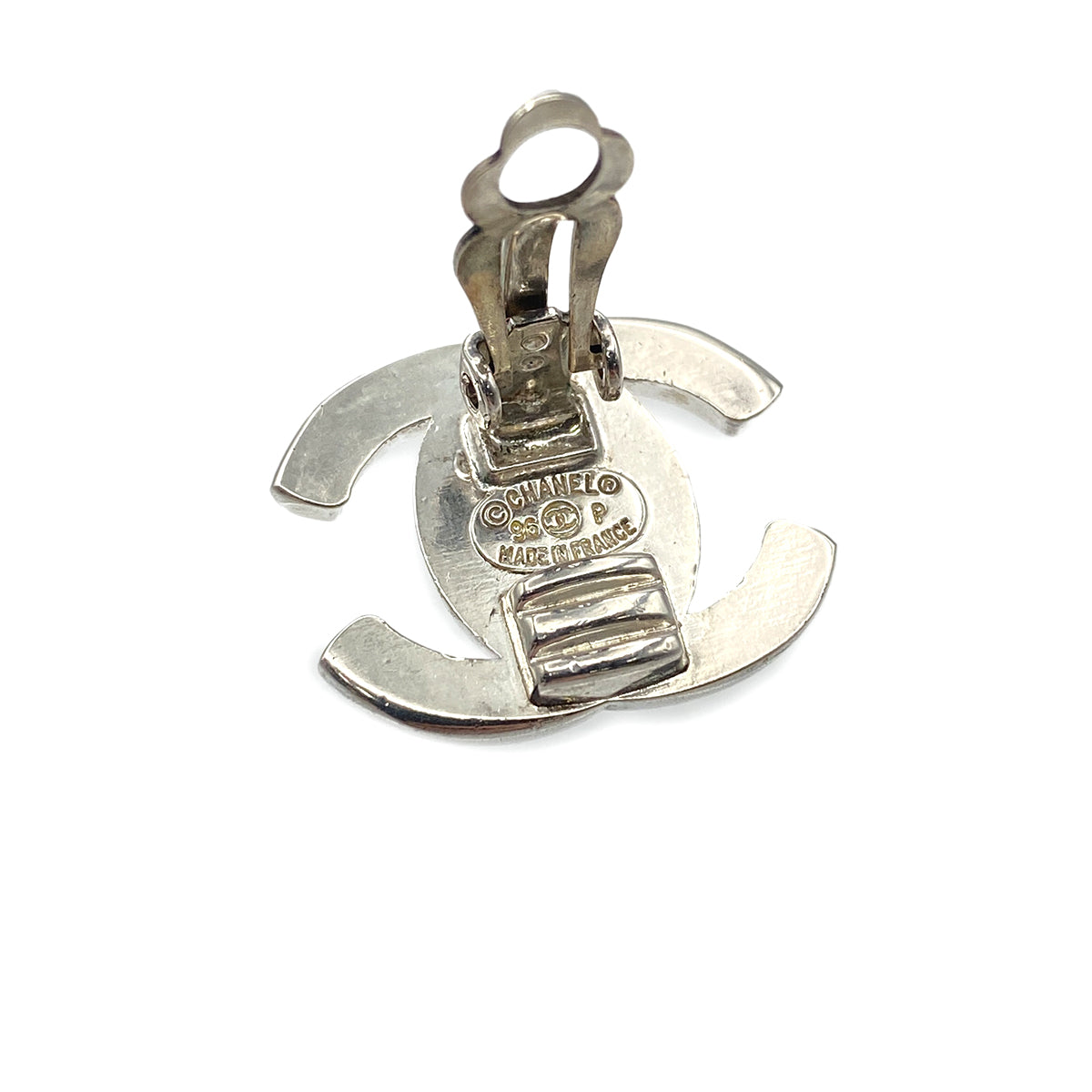 CHANEL VINTAGE EARRINGS TURN LOCK ACCESSORY 96P 90271754