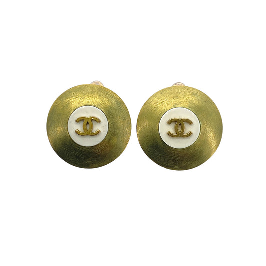 CHANEL VINTAGE EARRINGS COCOMARK ROUND ACCESSOR 94P 90271763