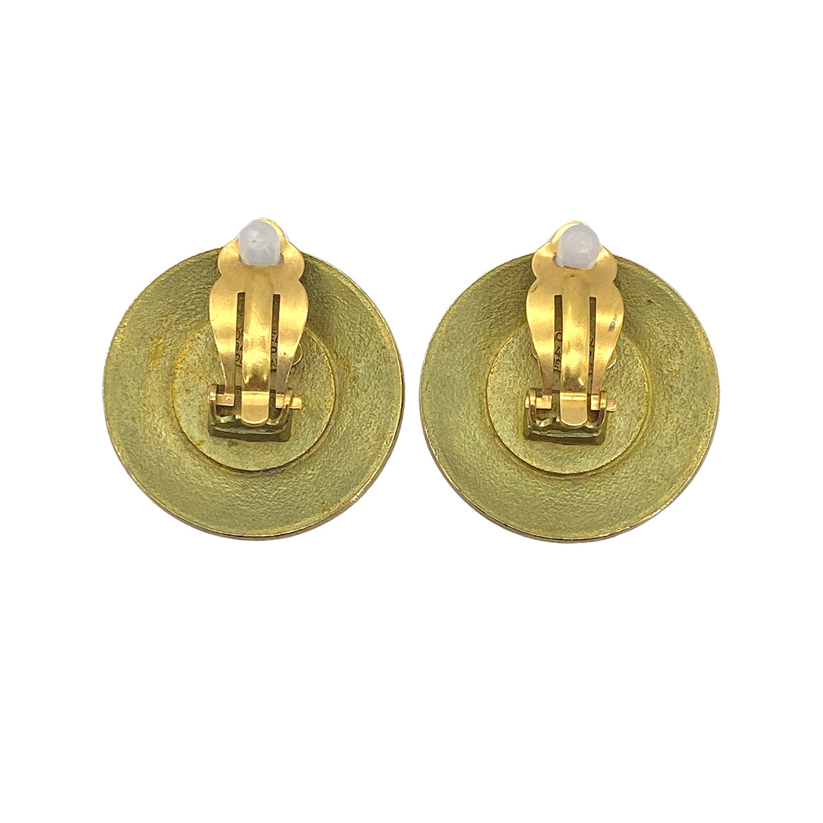 CHANEL VINTAGE EARRINGS COCOMARK ROUND ACCESSOR 94P 90271763