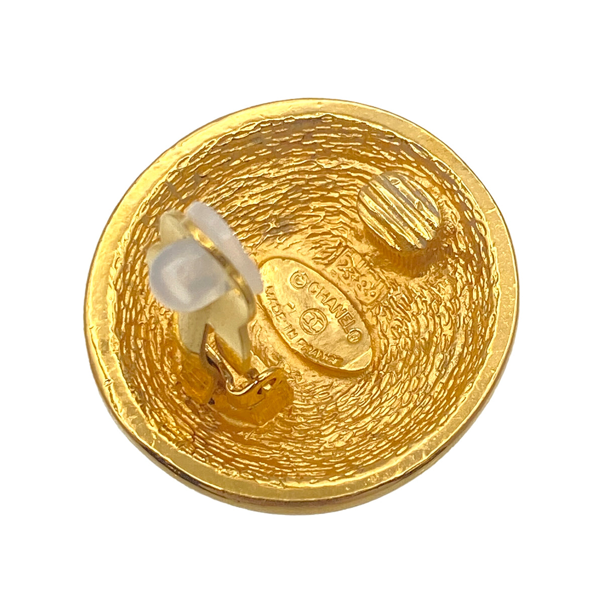 CHANEL VINTAGE EARRINGS COCOMARK ROUND ACCESSORY 90271764