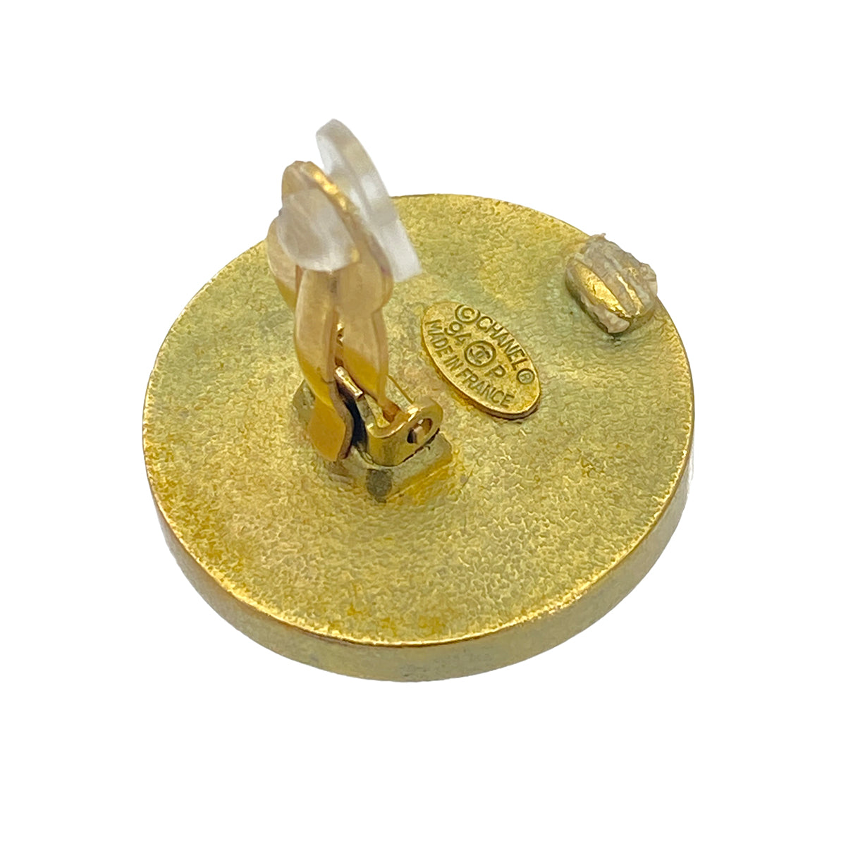 CHANEL VINTAGE EARRINGS COCOMARK ROUND ACCESSOR 94P 90271828