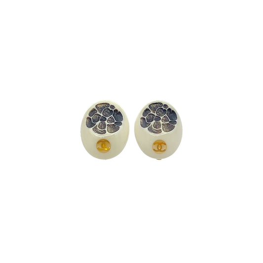 CHANEL EARRINGS COCOMARK CAMELLIA ACCESSORY 02P 90271860