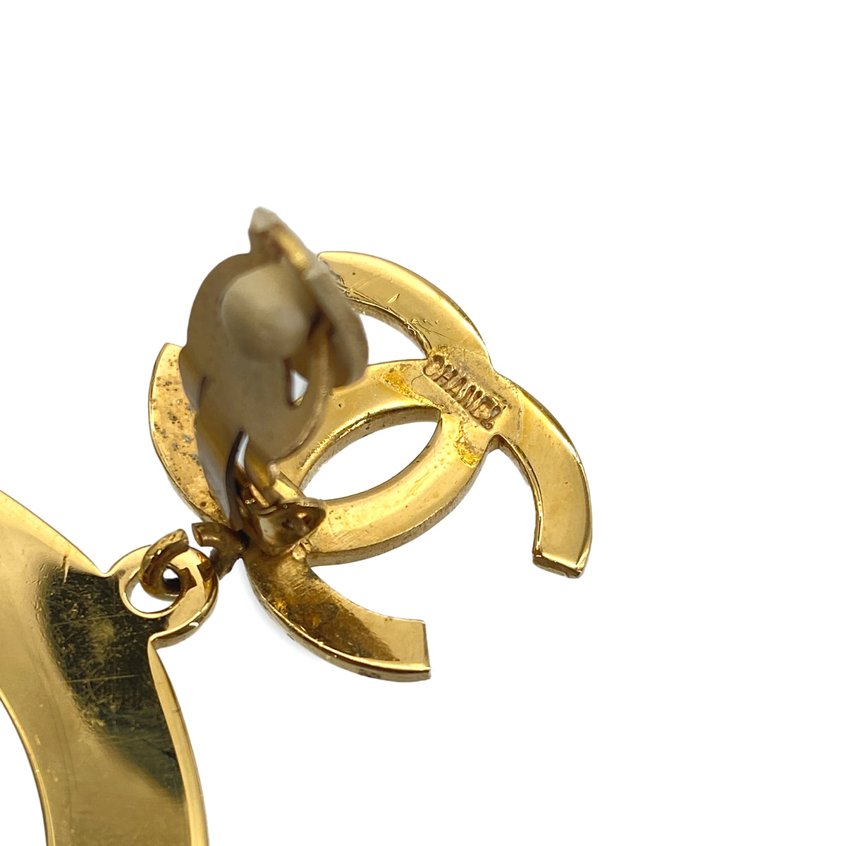 CHANEL VINTAGE EARRINGS COCOMARK HOOP ACCESSORY 90271862
