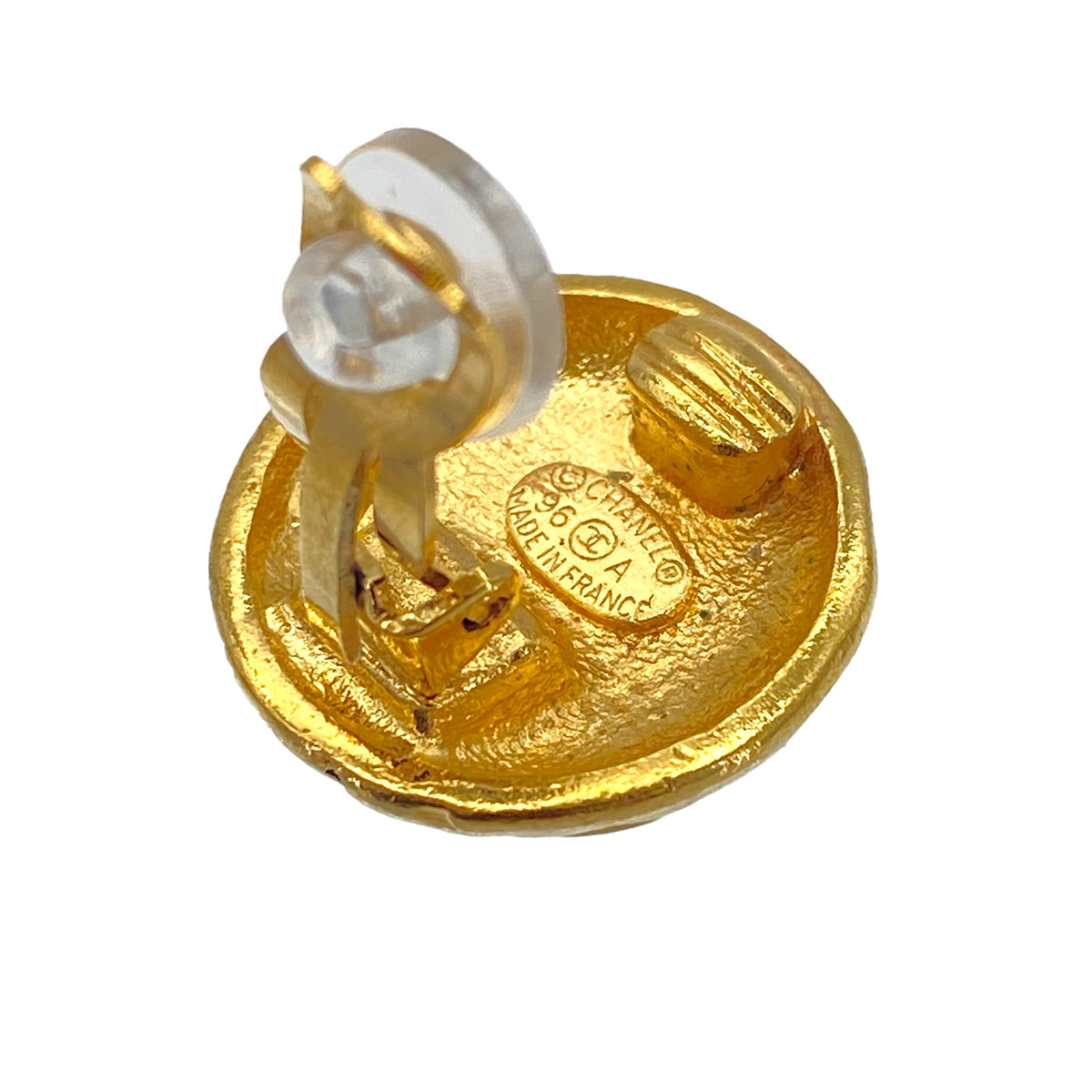 CHANEL VINTAGE EARRINGS COCOMARK ROUND ACCESSORY 96A 90271866