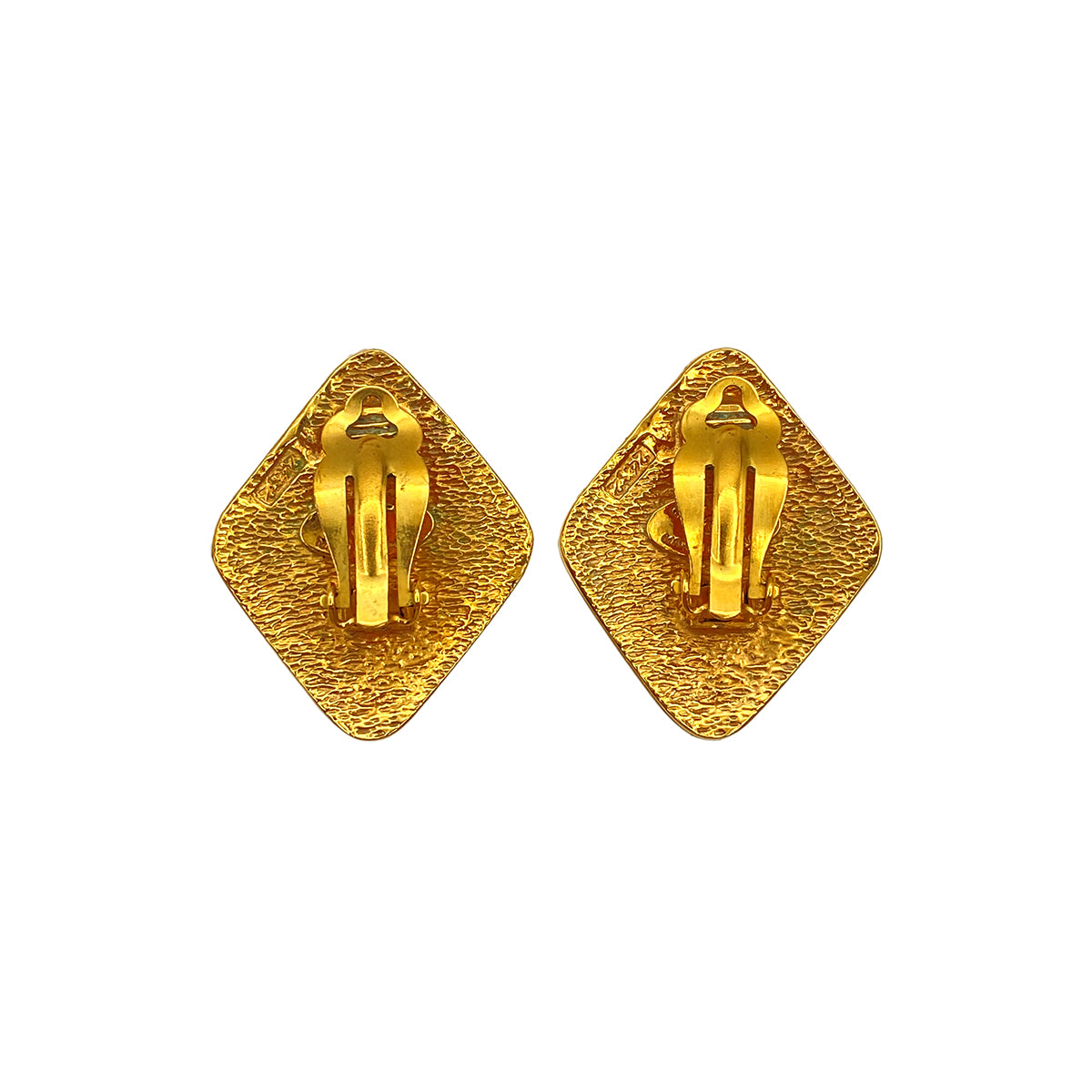 CHANEL VINTAGE EARRINGS COCOMARK DIAMOND GOLD ACCESSORY 90271872