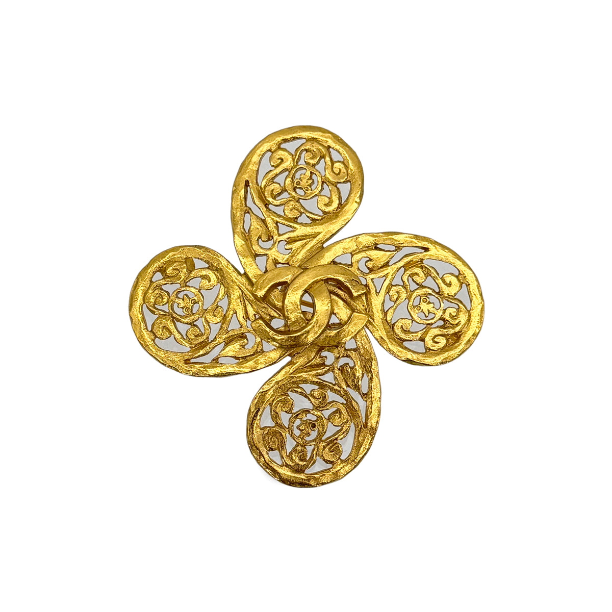 CHANEL VINTAGE COCOMARK BROOCH GOLD ACCESSORY 95A 90271877