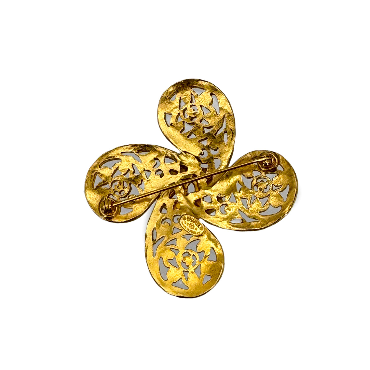 CHANEL VINTAGE COCOMARK BROOCH GOLD ACCESSORY 95A 90271877