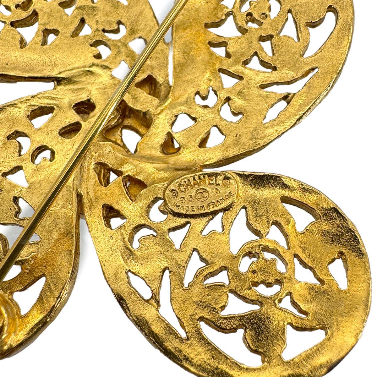 CHANEL VINTAGE COCOMARK BROOCH GOLD ACCESSORY 95A 90271877