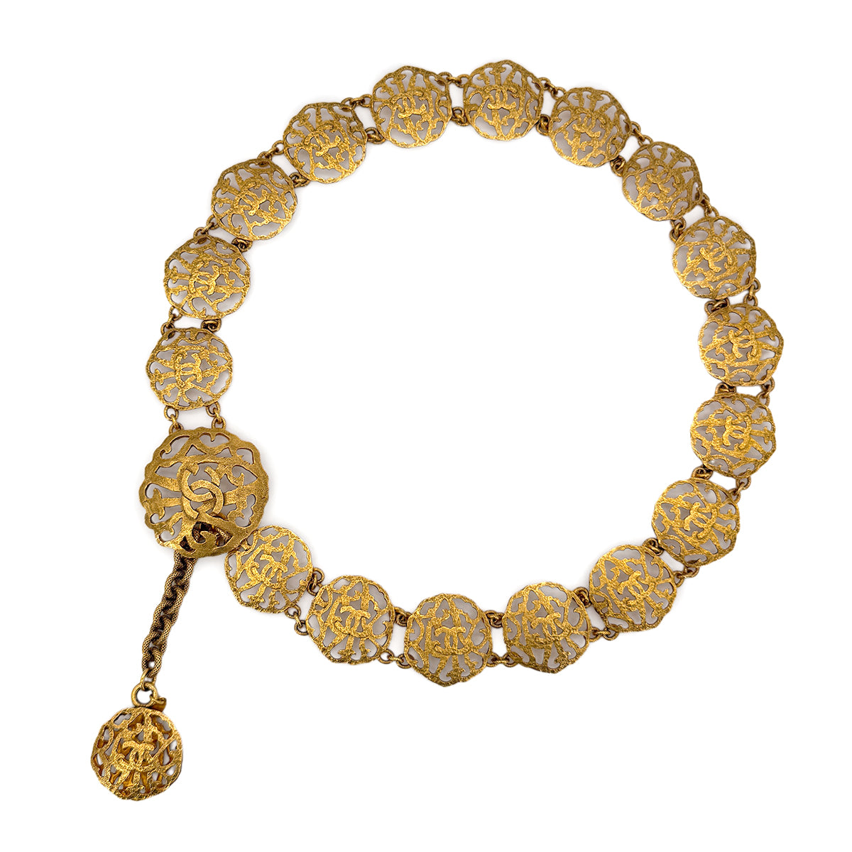 CHANEL VINTAGE CHAIN BELT COCOMARK ACCESSORY 25 90271878