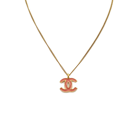 CHANEL NECKLACE COCOMARK PINK ACCESSORY 01A 90271888