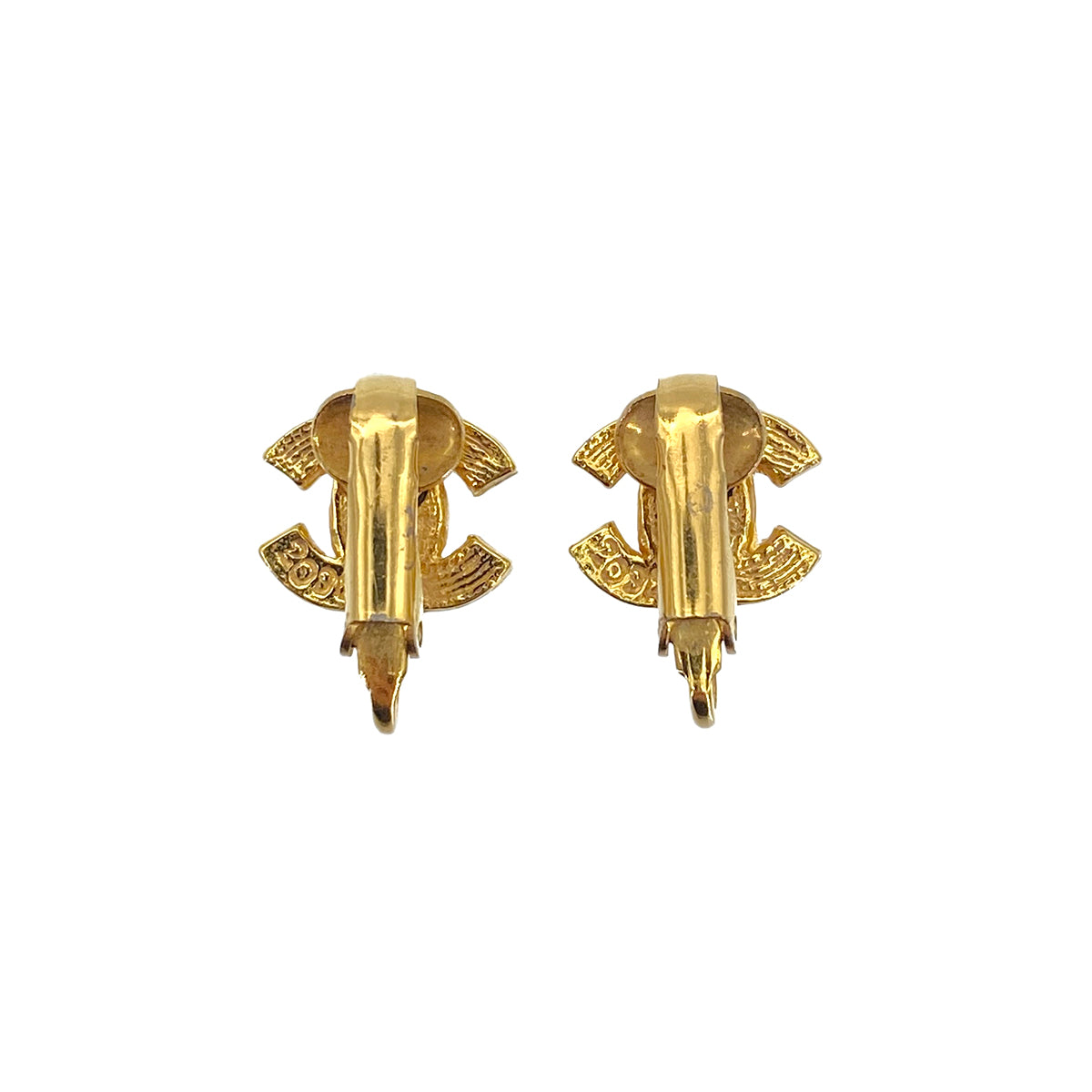 CHANEL VINTAGE EARRINGS COCOMARK RHINESTONE ACCESSORY 90271889