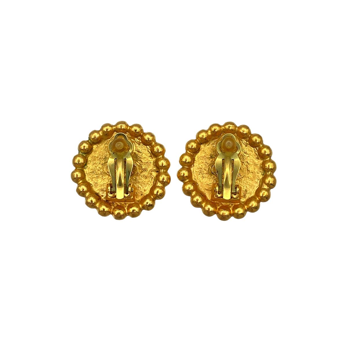 CHANEL VINTAGE EARRINGS COCOMARK GOLD ACCESSORY 95A 90271892