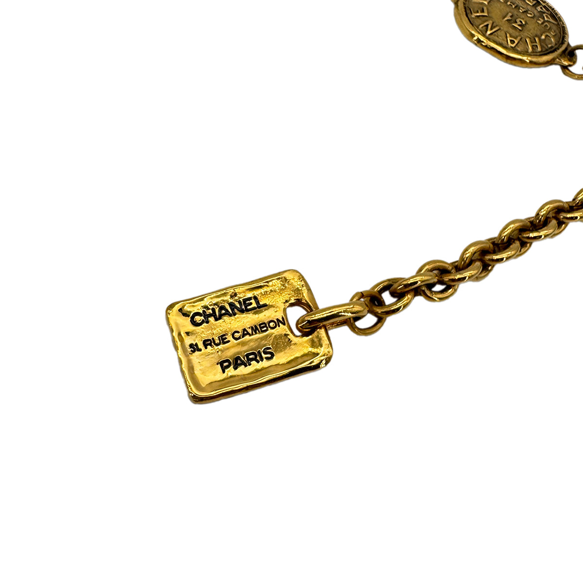 CHANEL VINTAGE CHAIN BELT 31 RUE CAMBON LOGO ACCESSORY 90271898
