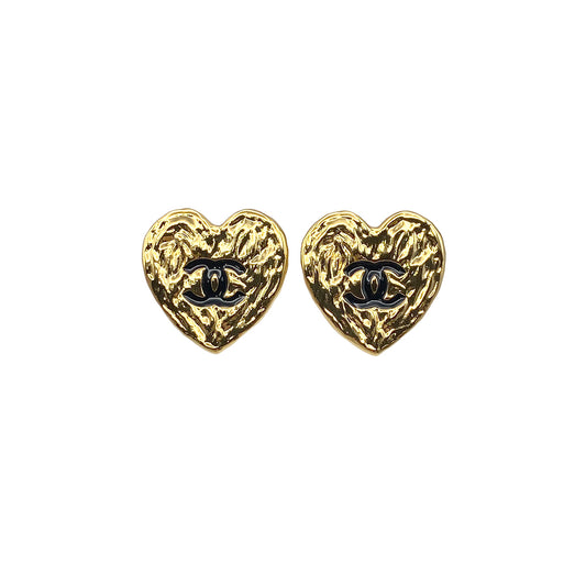 CHANEL EARRINGS HEART COCOMARK ACCESSORY B24P 90271901