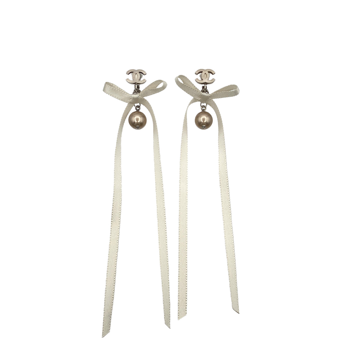 CHANEL EARRINGS SWING COCO MARK RIBBON 07C 90271902