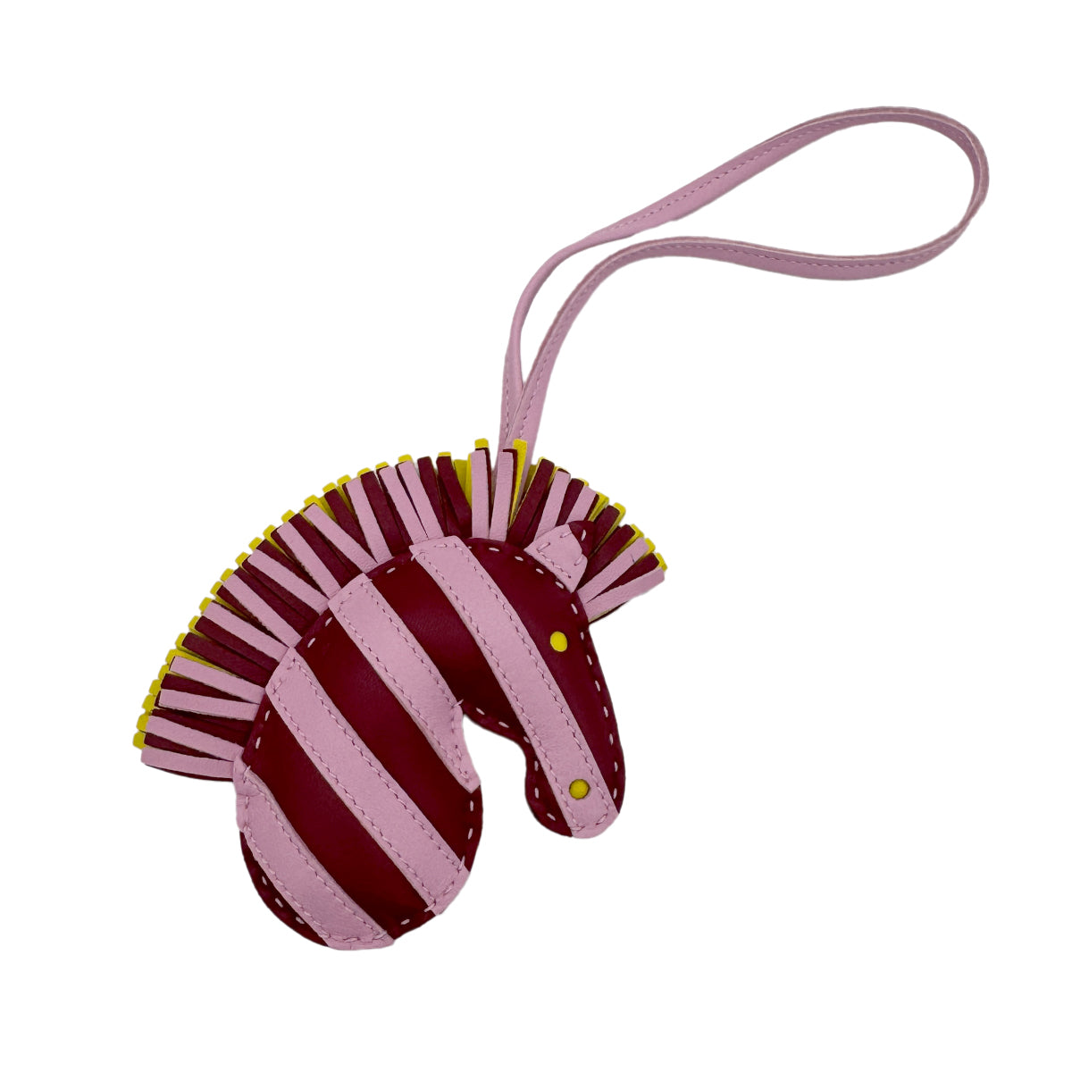 HERMES BAG CHARM GEEGEE SAVANNAH ZEBRA MAUVE SYLVESTRE LIME BORDEAUX AGNEAU MILO Z 90271910