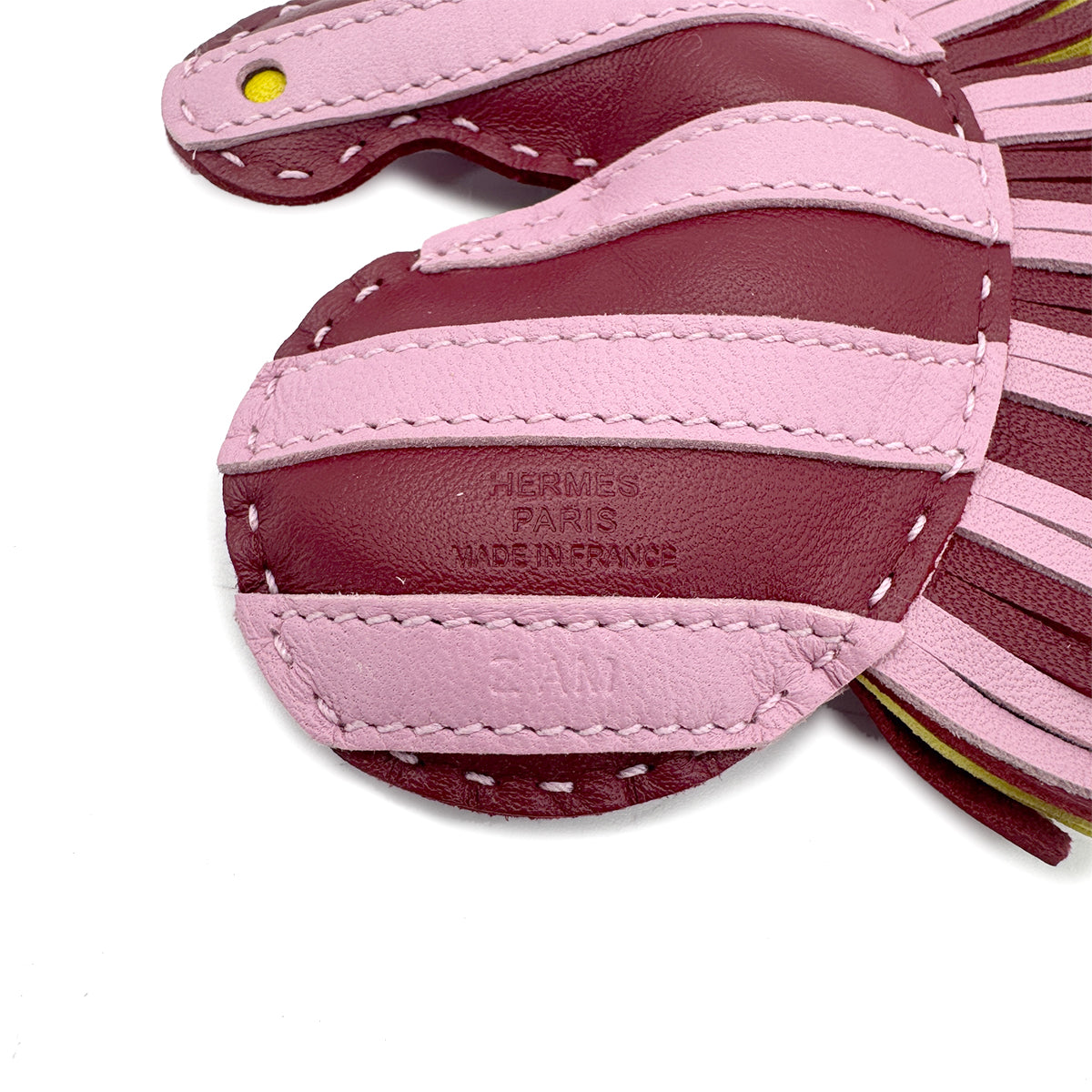 HERMES BAG CHARM GEEGEE SAVANNAH ZEBRA MAUVE SYLVESTRE LIME BORDEAUX AGNEAU MILO Z 90271910