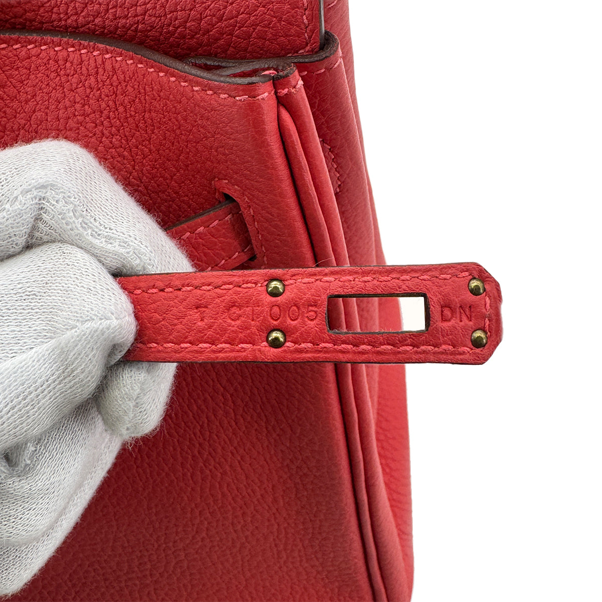 HERMES BIRKIN 25 ROUGE PIVOINE TOGO HAND BAG T GHW 90271911