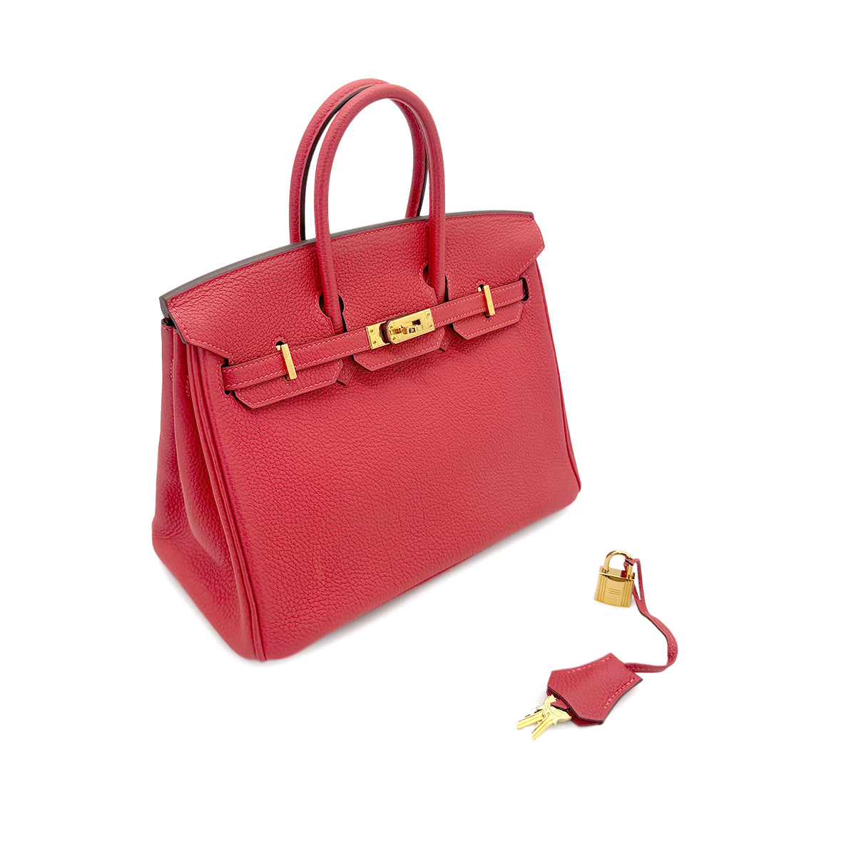 HERMES BIRKIN 25 ROUGE PIVOINE TOGO HAND BAG T GHW 90271911