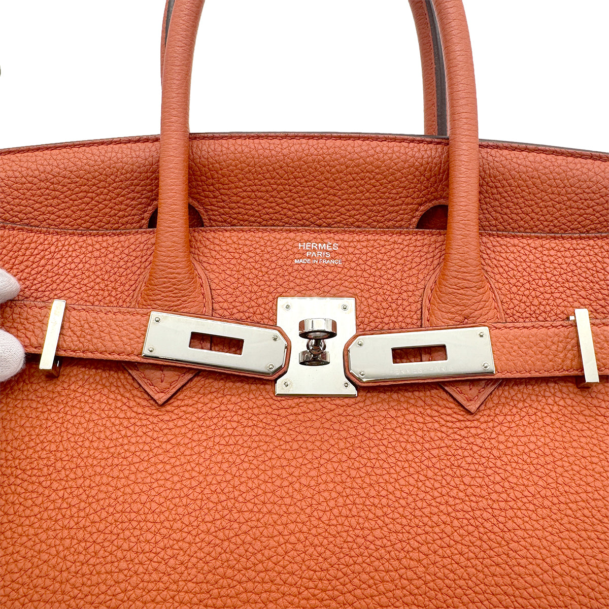 HERMES BIRKIN 30 TERRE BATTUE TOGO HAND BAG X SHW 90271912