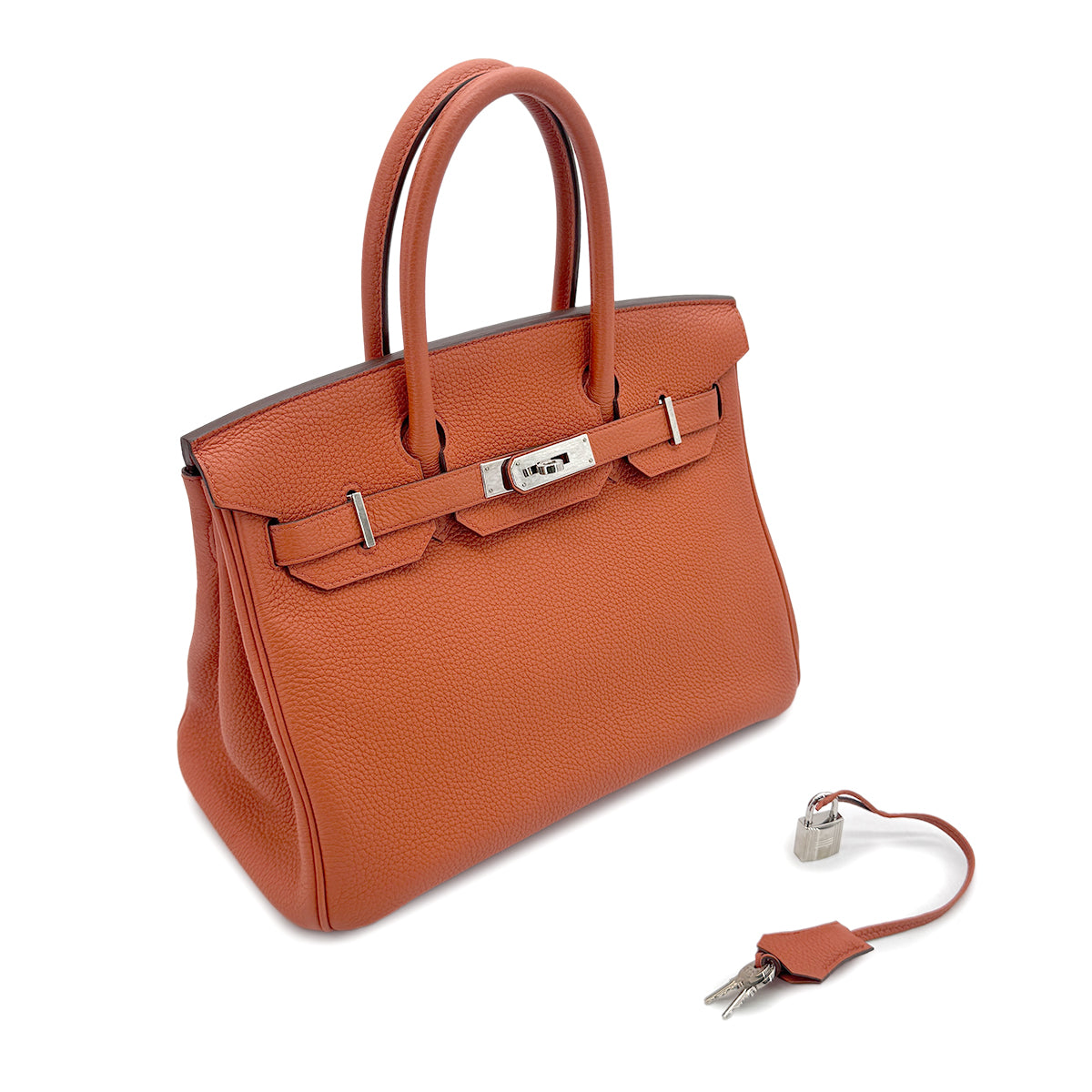 HERMES BIRKIN 30 TERRE BATTUE TOGO HAND BAG X SHW 90271912
