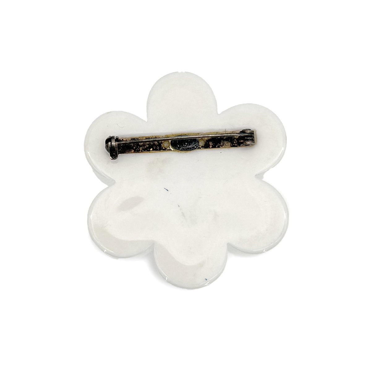 CHANEL VINTAGE COCOMARK BROOCH CAMELLIA WHITE ACCESSORY 96P 90271918
