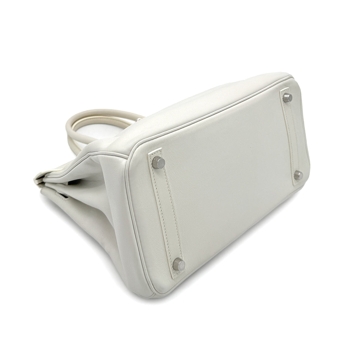 HERMES BIRKIN 30 WHITE SWIFT HAND BAG ▢L SHW 90271929