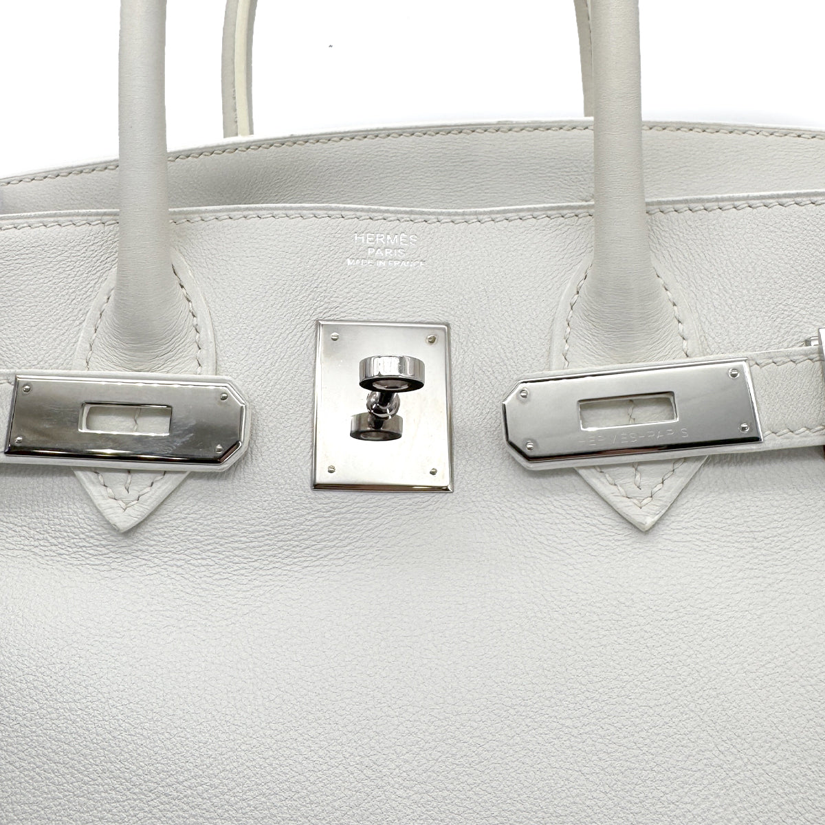 HERMES BIRKIN 30 WHITE SWIFT HAND BAG ▢L SHW 90271929