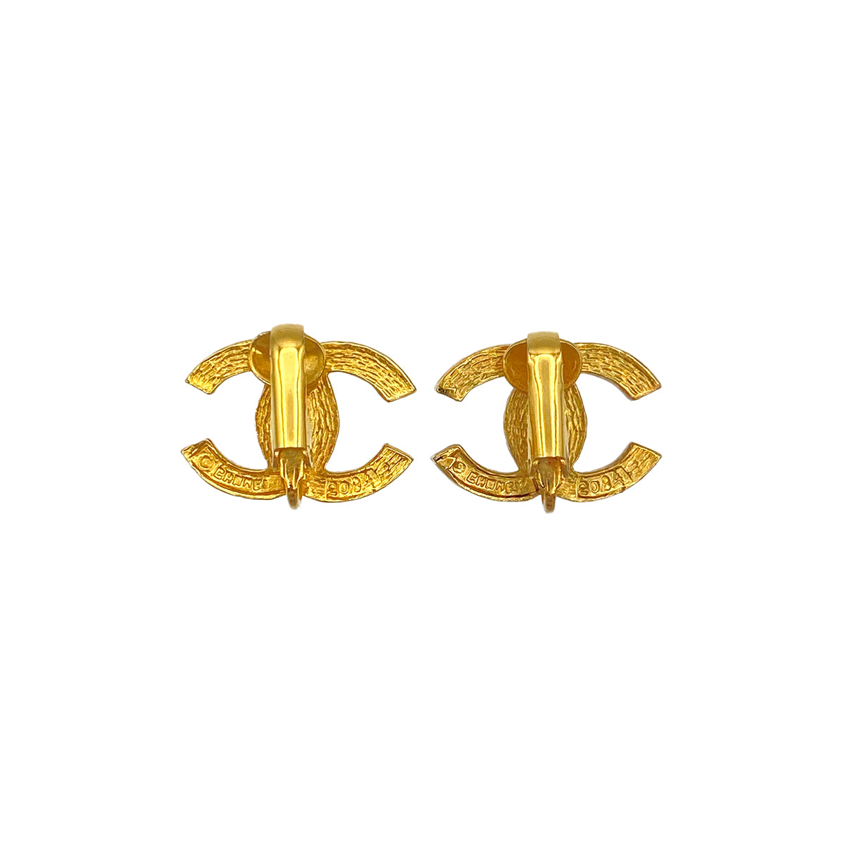CHANEL VINTAGE EARRINGS COCOMARK RHINESTONE ACCESSORY 90271944