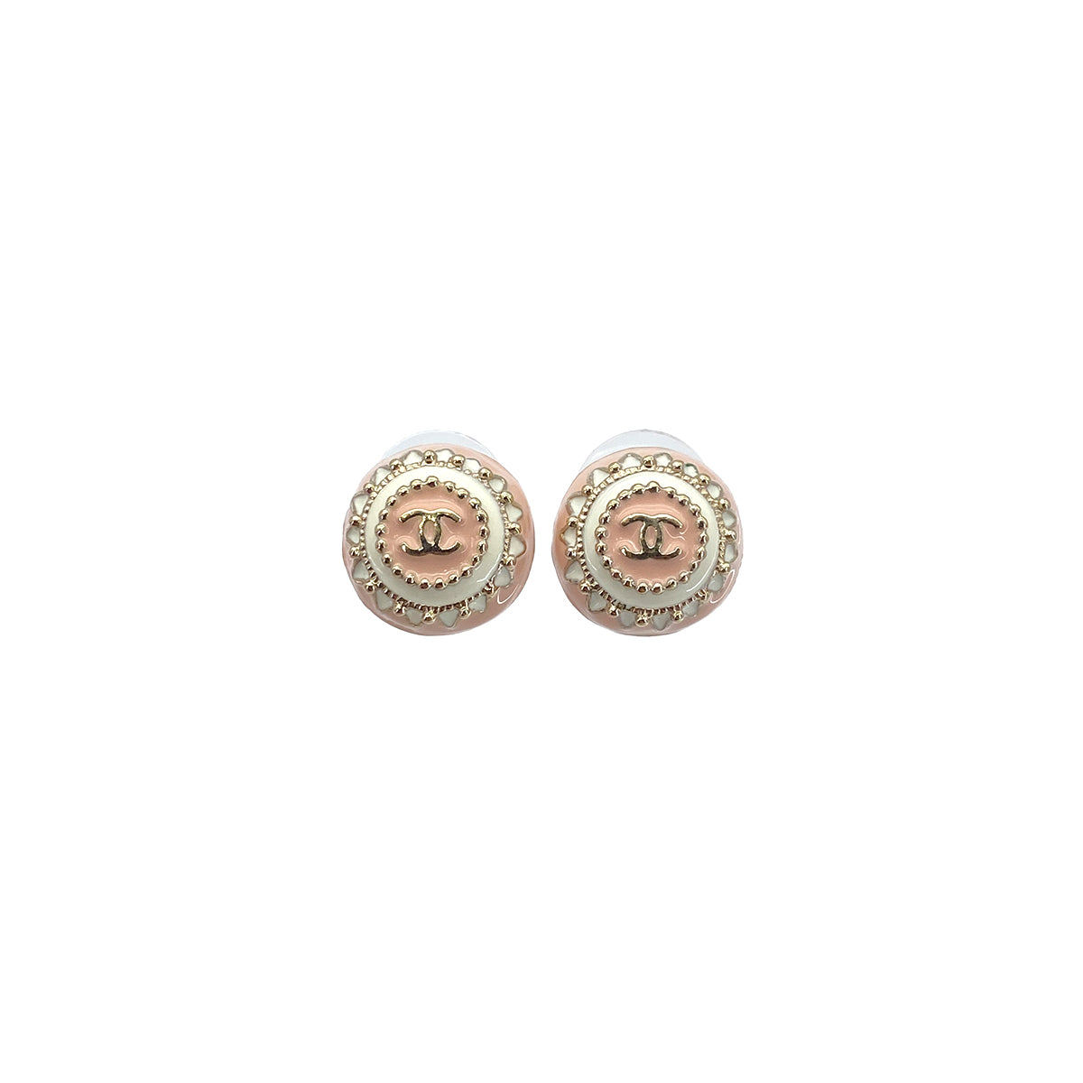CHANEL EARRINGS COCOMARK CIRCLE PINK ACCESSORY B18V 90271961